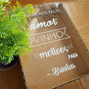 Quadro de MDF Porta Rolha de Vinhos