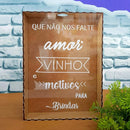 Quadro de MDF Porta Rolha de Vinhos