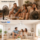 Super Ventilador TORNADO 360® + Lâmpada Smart Led + FRETE GRÁTIS