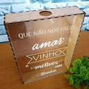 Quadro de MDF Porta Rolha de Vinhos
