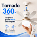 Super Ventilador TORNADO 360® + Lâmpada Smart Led + FRETE GRÁTIS